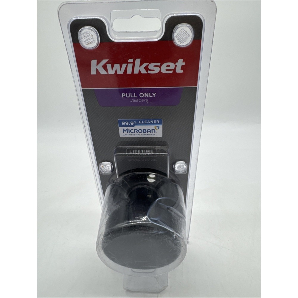 Kwikset Pismo Dummy Door Knob, Single Sided Handle Matte Black, 97880-933‎
